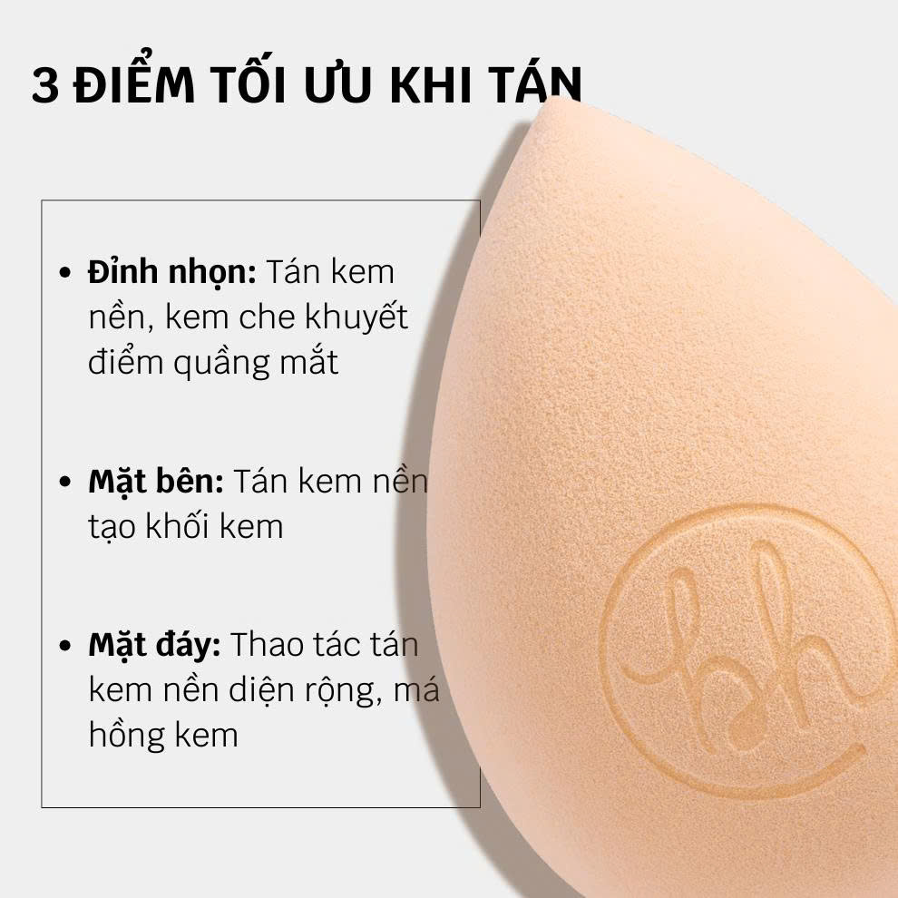 Mút Tán Nền/Má Hồng Kem/Che Khuyết Điểm BH Cosmetics Miracle Complexion BHM004 Size M Hình Giọt Nước
